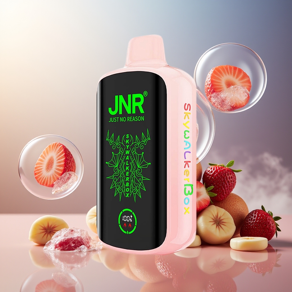 Partihandel Sverige JNR Skywalker Box 21000 Puffs Engångs Vape Jordgubb Is Dual Mesh Coil 25ml