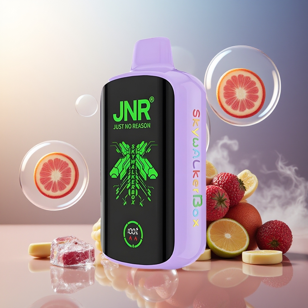 Partihandel Sverige JNR Skywalker Box 21000 Puffs Engångsvape Vinterns Grape Is 850mAh 25ml Typ-C Snabbladdning