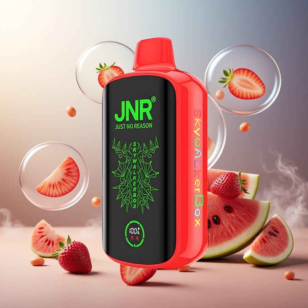 Partihandel Sverige JNR Skywalker Box 21000 Puffs Enkelvape Jordgubb Vattenmelon 850mAh Typ-C 25ml Dual Mesh