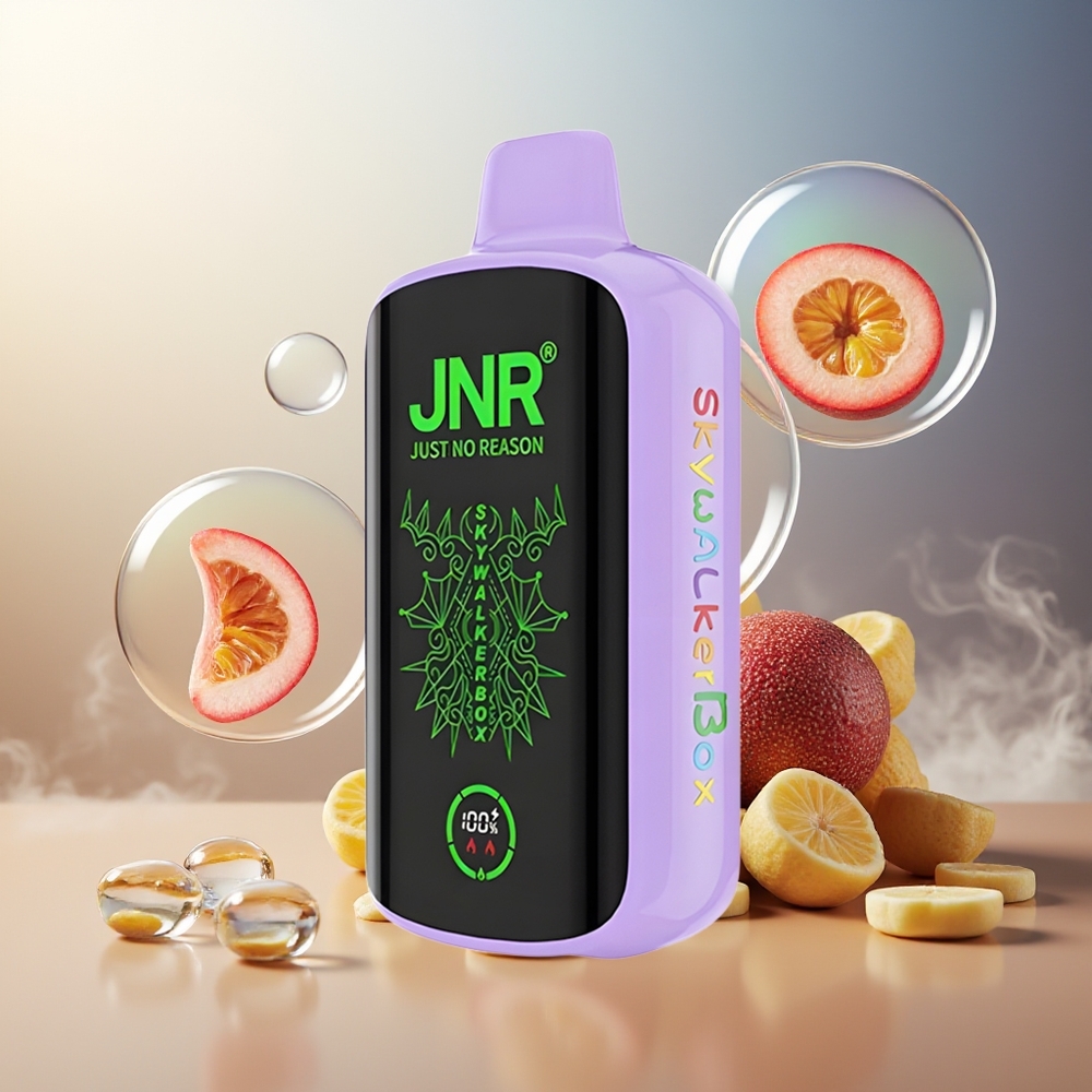 Partihandel Sverige JNR Skywalker Box 21000 Puffs Passionsfrukt Guava 25ml Dual Mesh Coil Typ-C