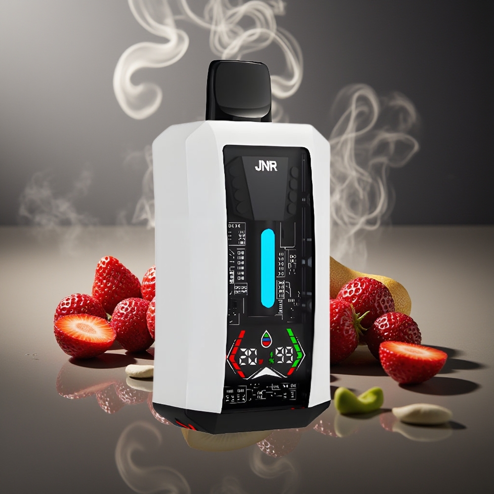 Partihandel Sverige JNR Tank Pro 33000 Puffs 28ml Digital Display Dual Mesh Jordgubb Kiwi