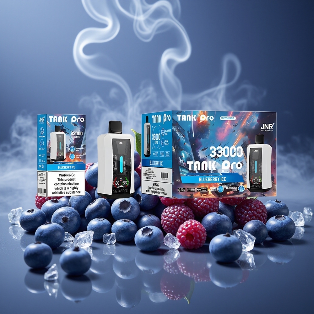 Partihandel Sverige JNR Tank Pro 33000 Puffs Digital Display 28ml Blåbär Is