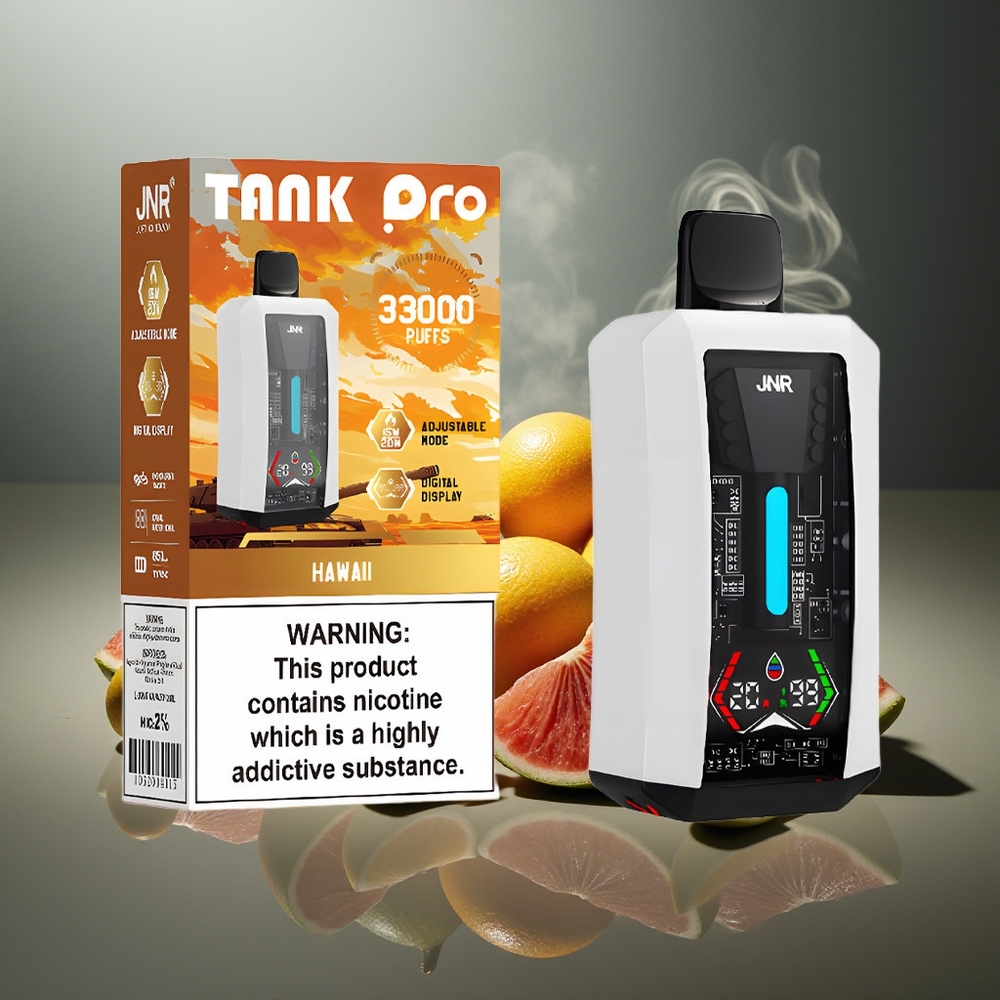 Partihandel Sverige JNR Tank Pro 33000 Puffs Digital Display Dual Mesh Coil Hawaii