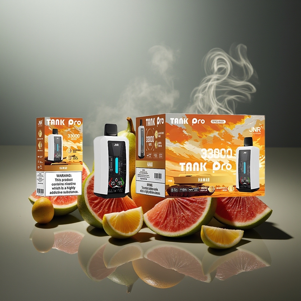 Partihandel Sverige JNR Tank Pro 33000 Puffs Digital Display Dual Mesh Coil Hawaii