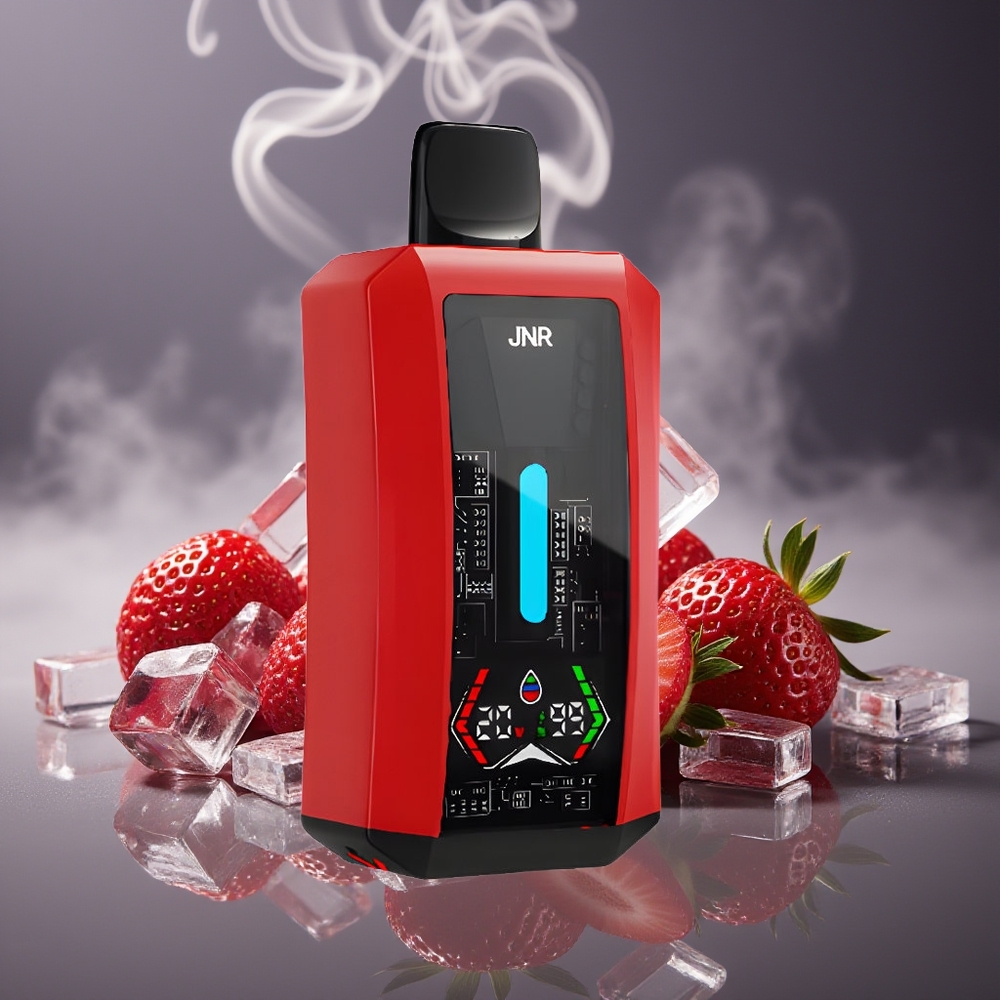Partihandel Sverige JNR Tank Pro 33000 Puffs Engångs E-Cigg Jordgubb Is Digital Display Dual Mesh Coil