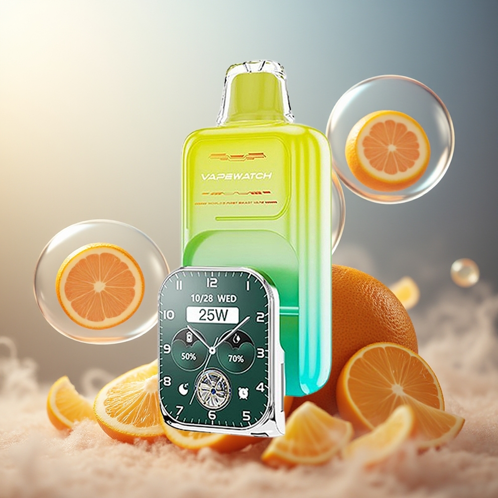 Partihandel Sverige JNR VapeWatch 30000 Puffs Dual Mesh 19mL Apelsin Mango