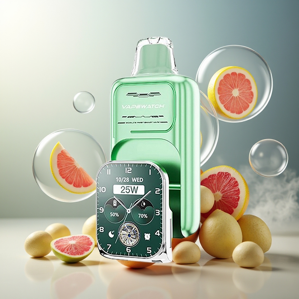 Partihandel Sverige JNR VapeWatch 30000 Puffs Dual Mesh Miami Mynta 19mL 5% Type-C