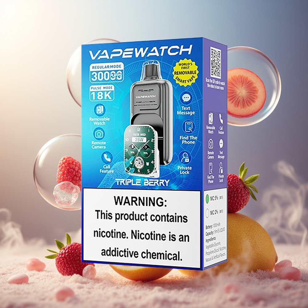 Partihandel Sverige JNR VapeWatch 30000 Triple Bär 1000mAh Type-C