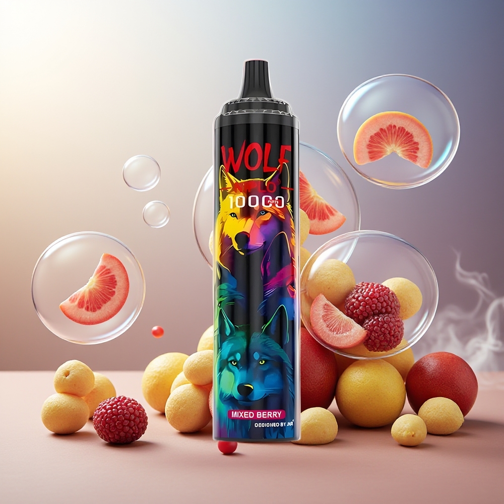 Partihandel Sverige JNR Wolf Niplo 10000 Puffs 1.0 Ohm 650mAh 20ml Type-C Blandade Bär
