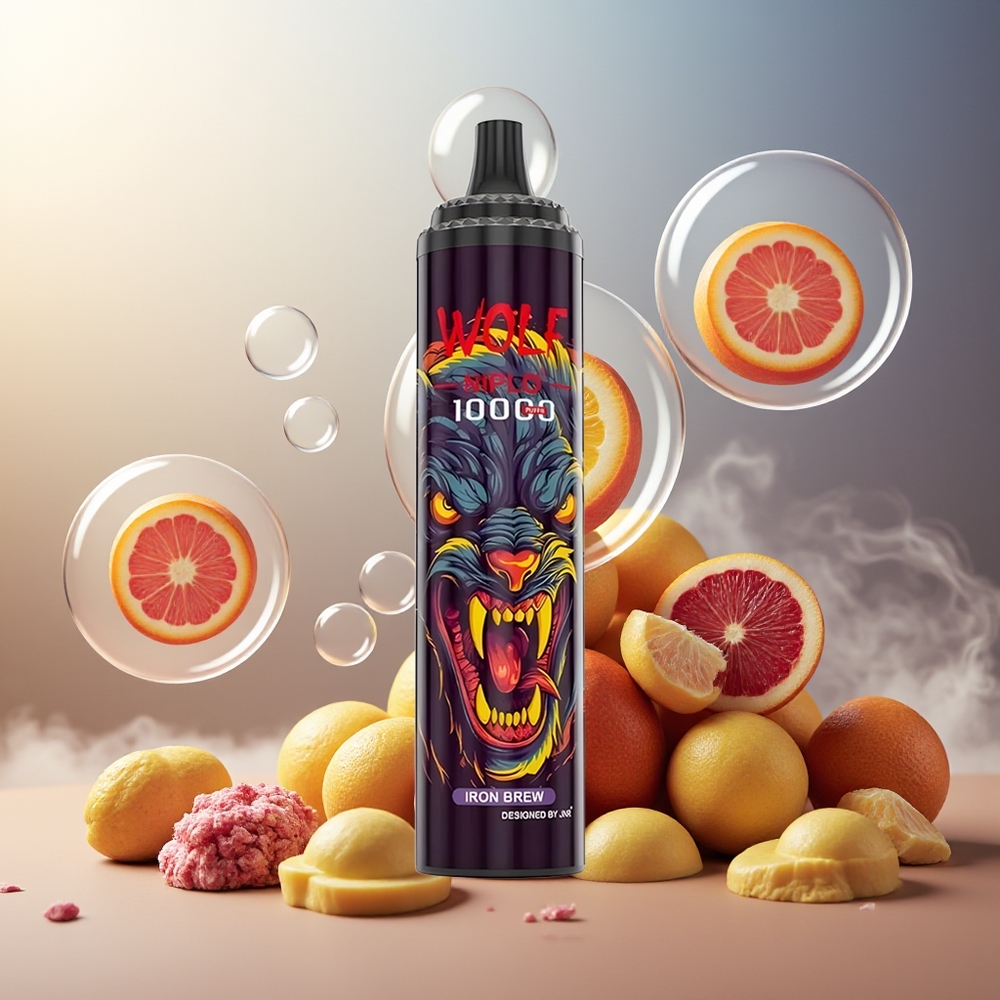 Partihandel Sverige JNR Wolf Niplo 10000 Puffs Engångsvape JärnBrygg 1.0 Ohm Mesh 650mAh 20ml Type-C