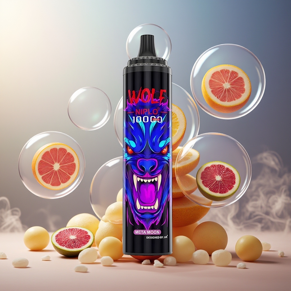 Partihandel Sverige JNR Wolf Niplo 10000 Puffs Meta Måne 1.0 Ohm Mesh 650mAh 20ml Type-C