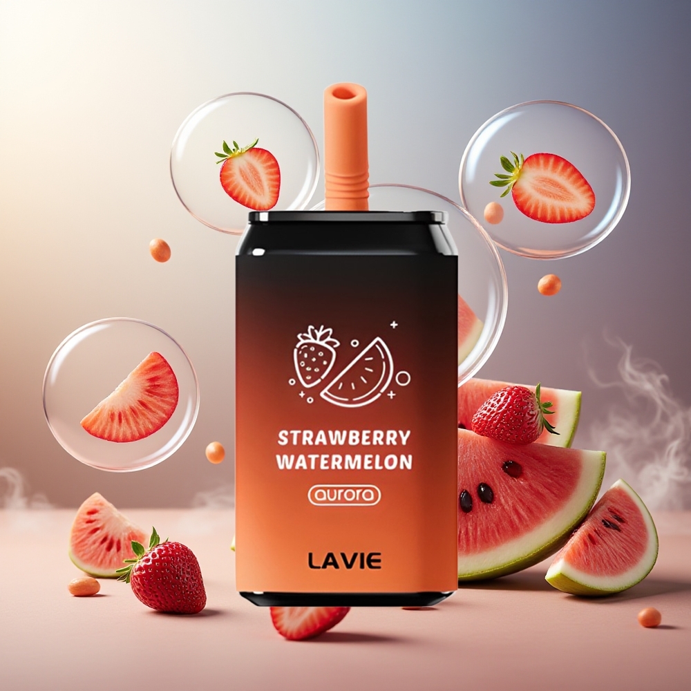 Partihandel Sverige Lavie Aurora 11000 Puffs 22ML Jordgubb Vattenmelon Typ C Laddbar