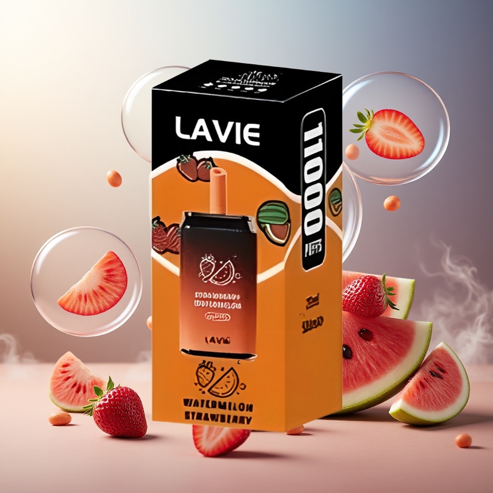 Partihandel Sverige Lavie Aurora 11000 Puffs 22ML Jordgubb Vattenmelon Typ C Laddbar