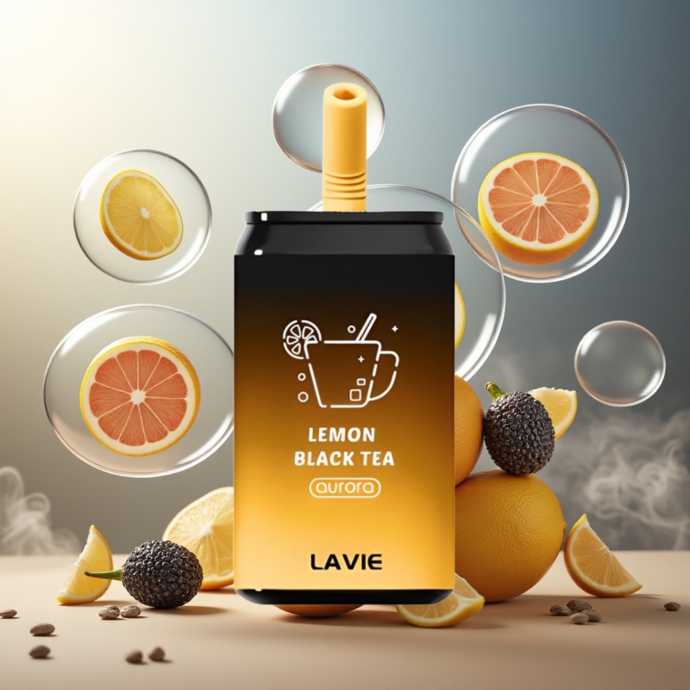 Partihandel Sverige Lavie Aurora 11000 Puffs Engångs Vape Citron Svart Te 22ML 650mAh