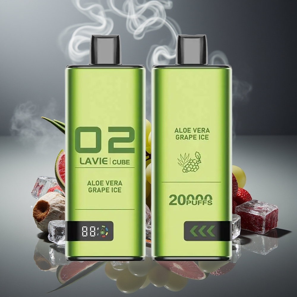 Partihandel Sverige Lavie Cube 20000 Puffs 28ML Aloe Vera Druvis Is