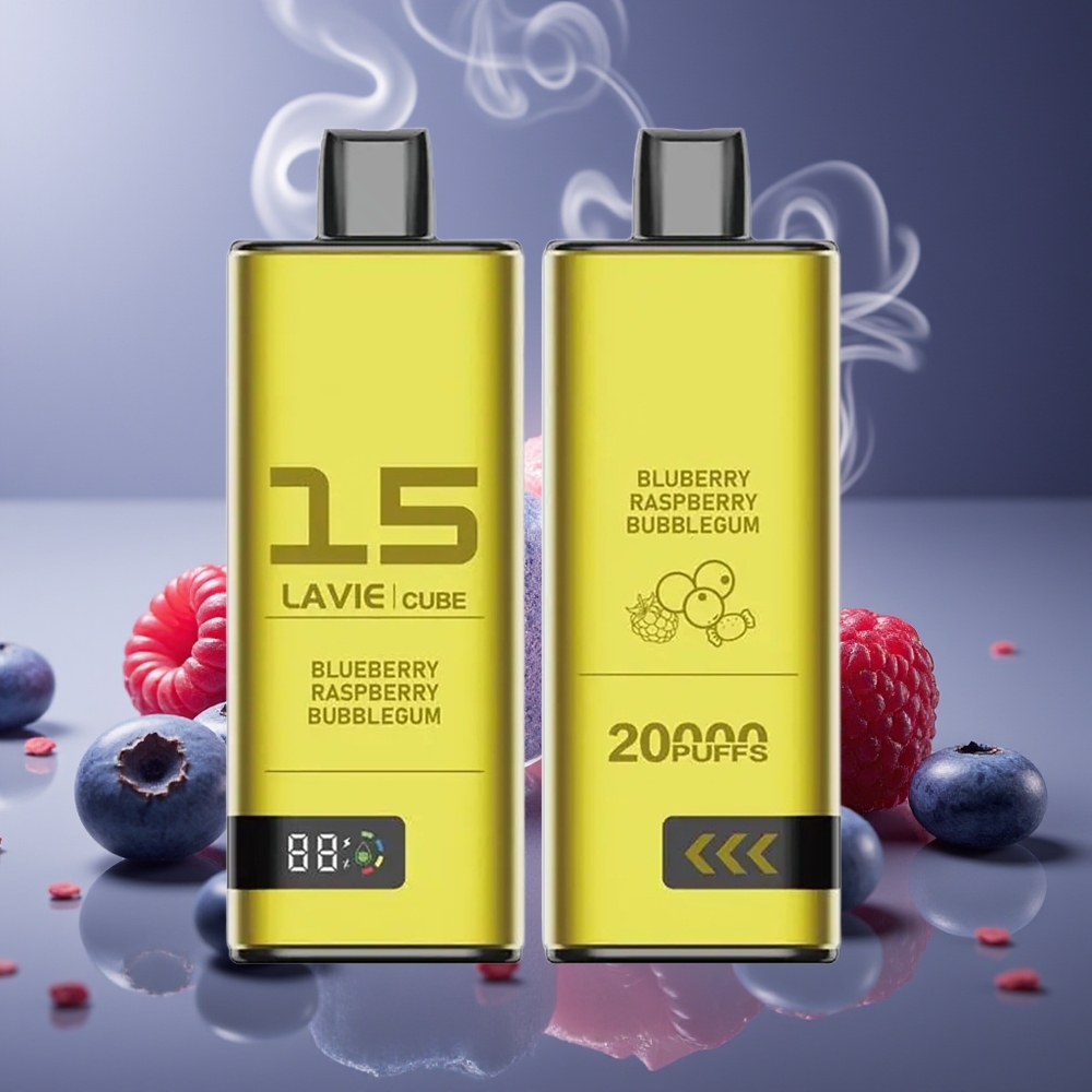 Partihandel Sverige Lavie Cube 20000 Puffs 28ML Blåbär Hallon Tuggummi