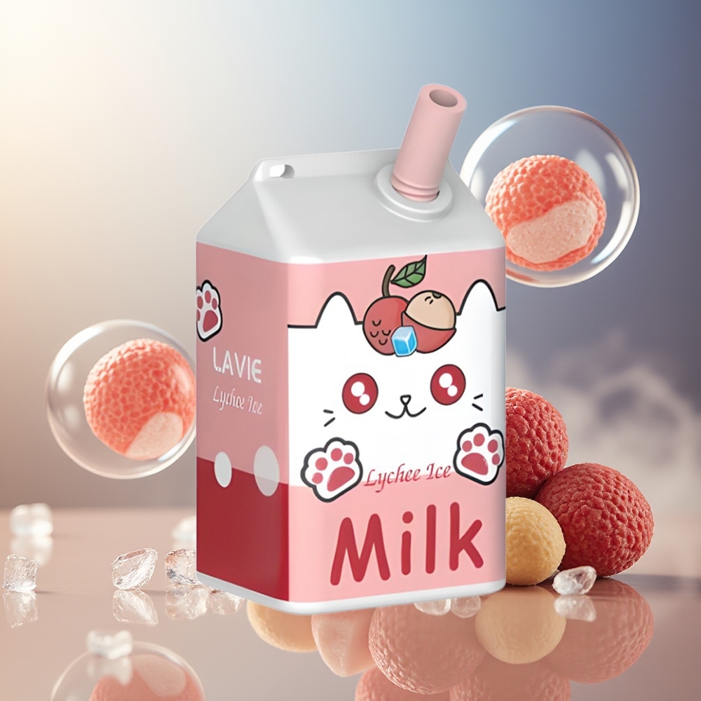 Partihandel Sverige Lavie Milk 7000 Puffs 16ML Lychee Is