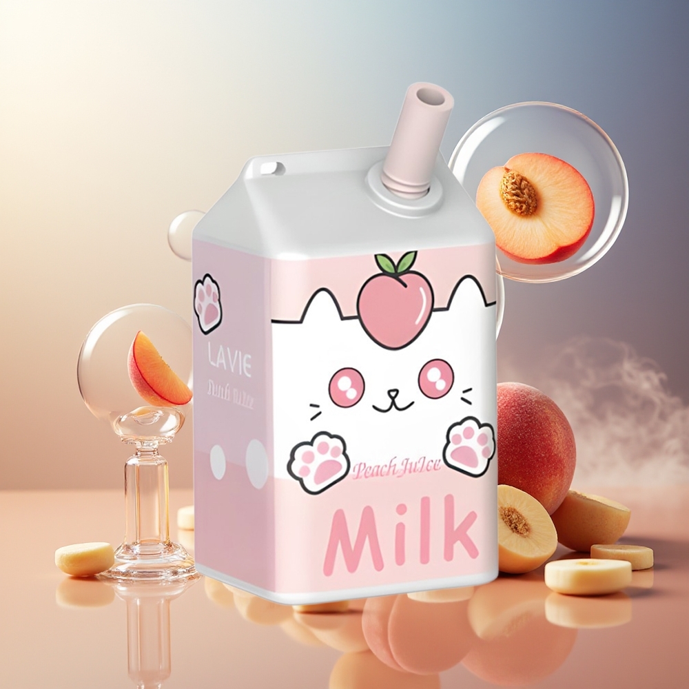 Partihandel Sverige Lavie Milk 7000 Puffs 16ML Typ C Laddbar Persikasaft