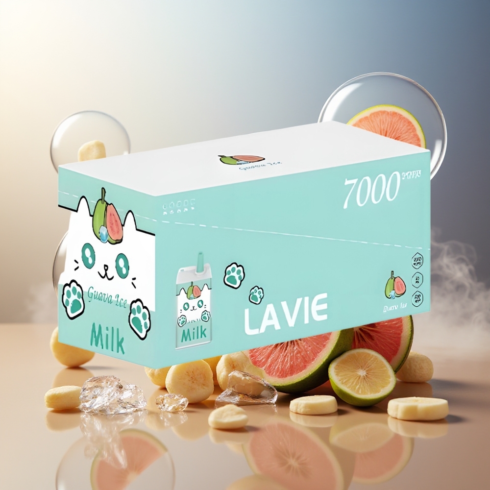 Partihandel Sverige Lavie Milk 7000 Puffs Guava Is 16ML 600mAh Type C