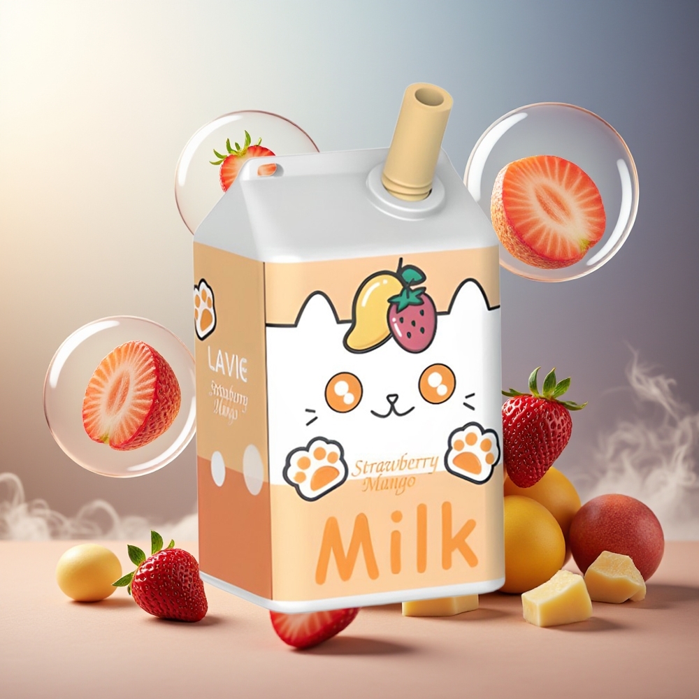 Partihandel Sverige Lavie Milk 7000 Puffs Jordgubb Mango 16ML 600mAh Typ C
