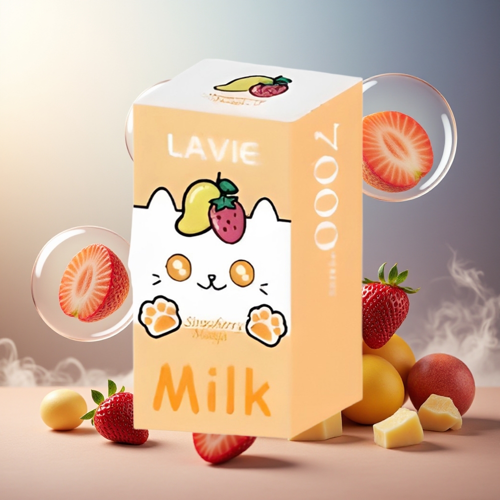 Partihandel Sverige Lavie Milk 7000 Puffs Jordgubb Mango 16ML 600mAh Typ C