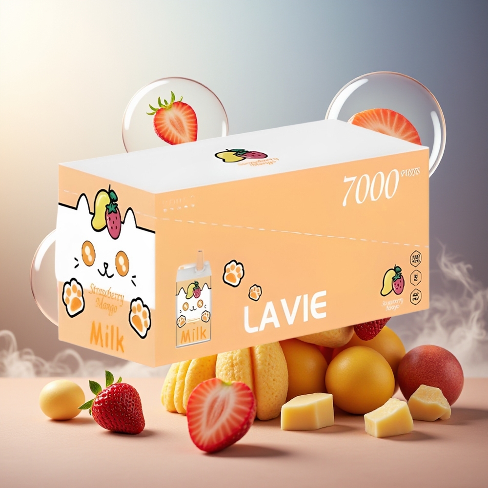 Partihandel Sverige Lavie Milk 7000 Puffs Jordgubb Mango 16ML 600mAh Typ C