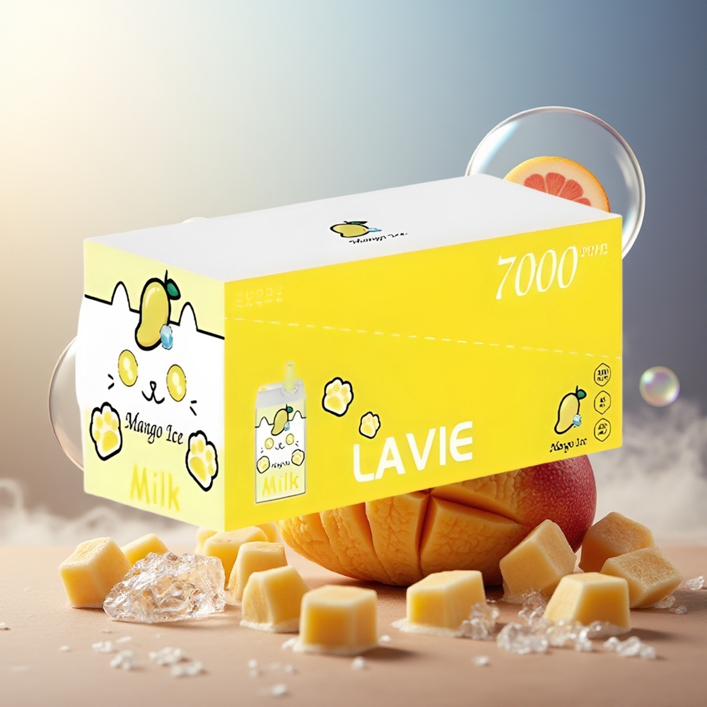 Partihandel Sverige Lavie Milk 7000 Puffs Mango Is 16ML 600mAh Type C