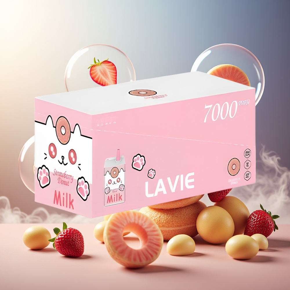 Partihandel Sverige Lavie Milk 7000 Puffs Type C Jordgubb Donut 16ML 5%