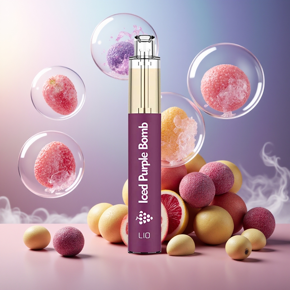 Partihandel Sverige LIO BEE Engångs Vape Isad Lila Bomb 16