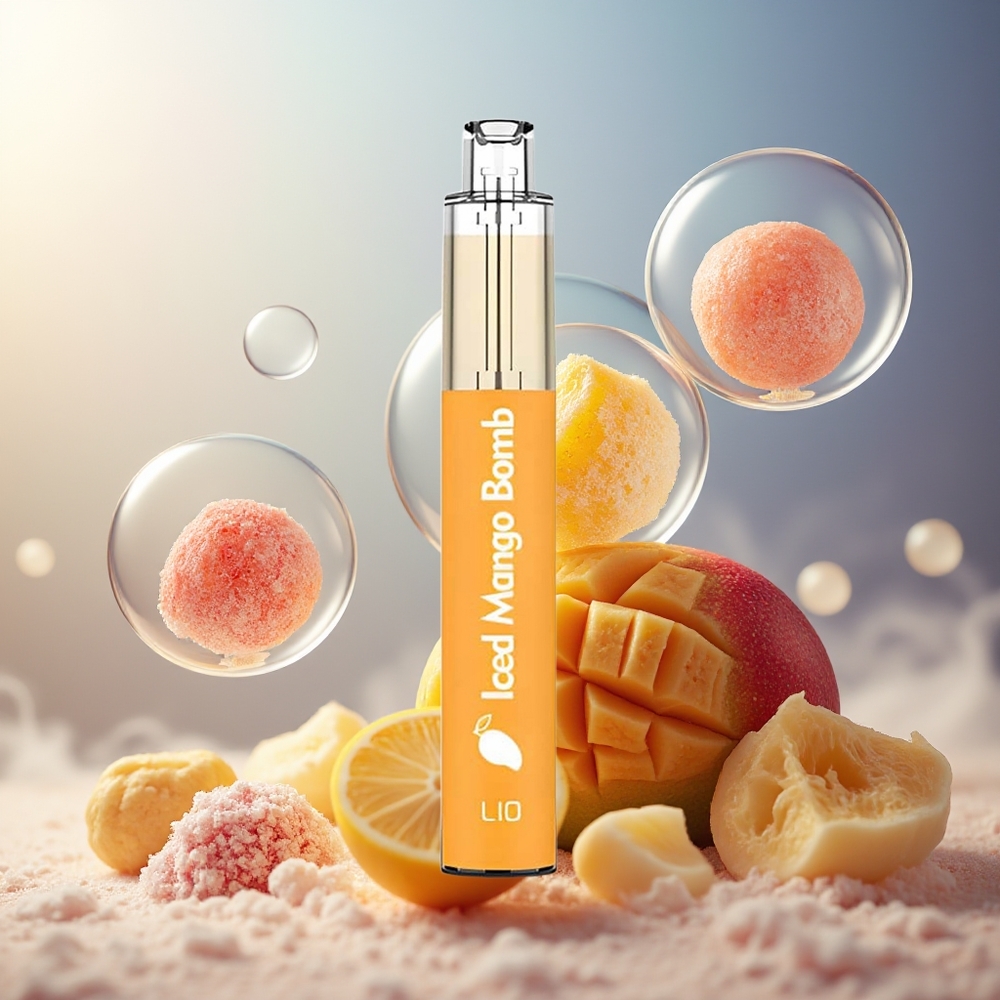 Partihandel Sverige LIO BEE Engångs Vape Isad Mango Bomb 16 650mAh 3.5ml