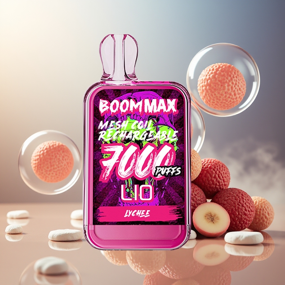 Partihandel Sverige LIO BOOM MAX 7000 Puffs Engångs Vape Litchi 15ml 50mg