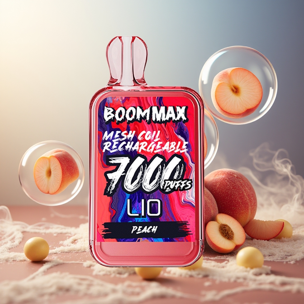Partihandel Sverige LIO BOOM MAX 7000 Puffs Engångs Vape Persika 15ml 50mg