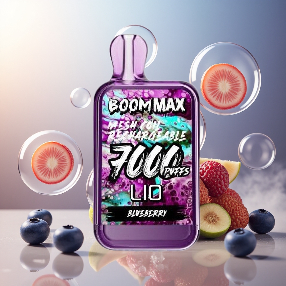 Partihandel Sverige LIO BOOM MAX 7000 Puffs Engångsvape Blåbär 15ml 50mg