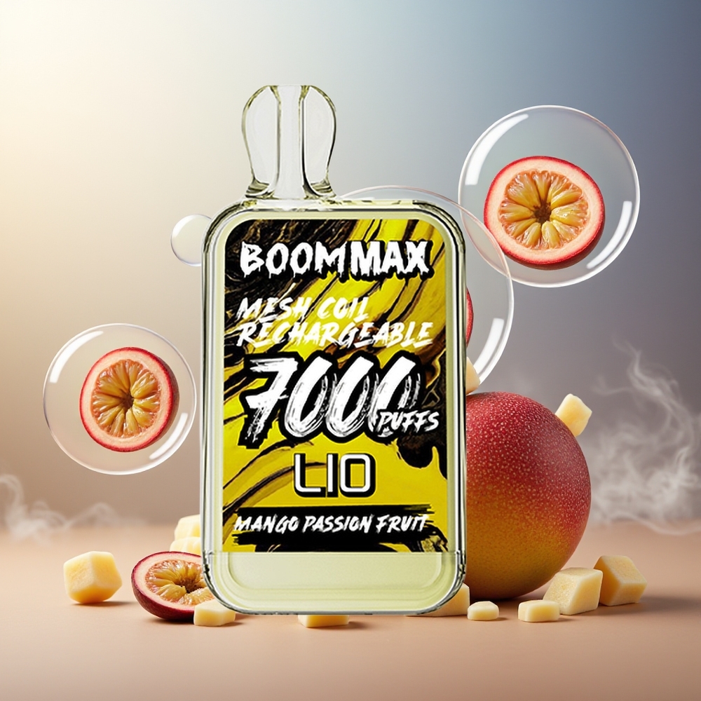 Partihandel Sverige LIO BOOM MAX 7000 Puffs Engångsvape Mango Passionfrukt 15ml 50mg