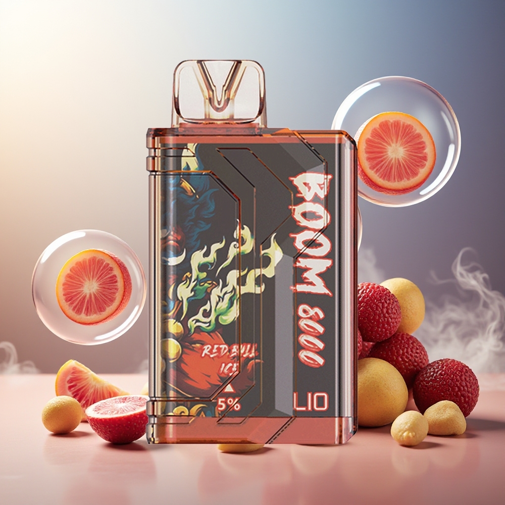 Partihandel Sverige LIO BOOM PRO 8000 Mun Type-C 15ml Röd Tjur Is