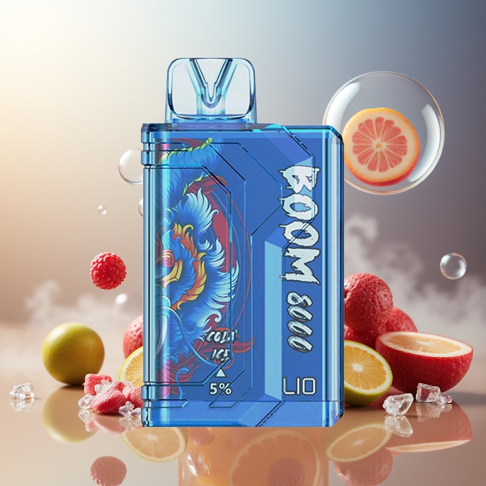 Partihandel Sverige LIO BOOM PRO 8000 PUFFS Engångs Vape Cola Is 15ml 5% Mesh Coil