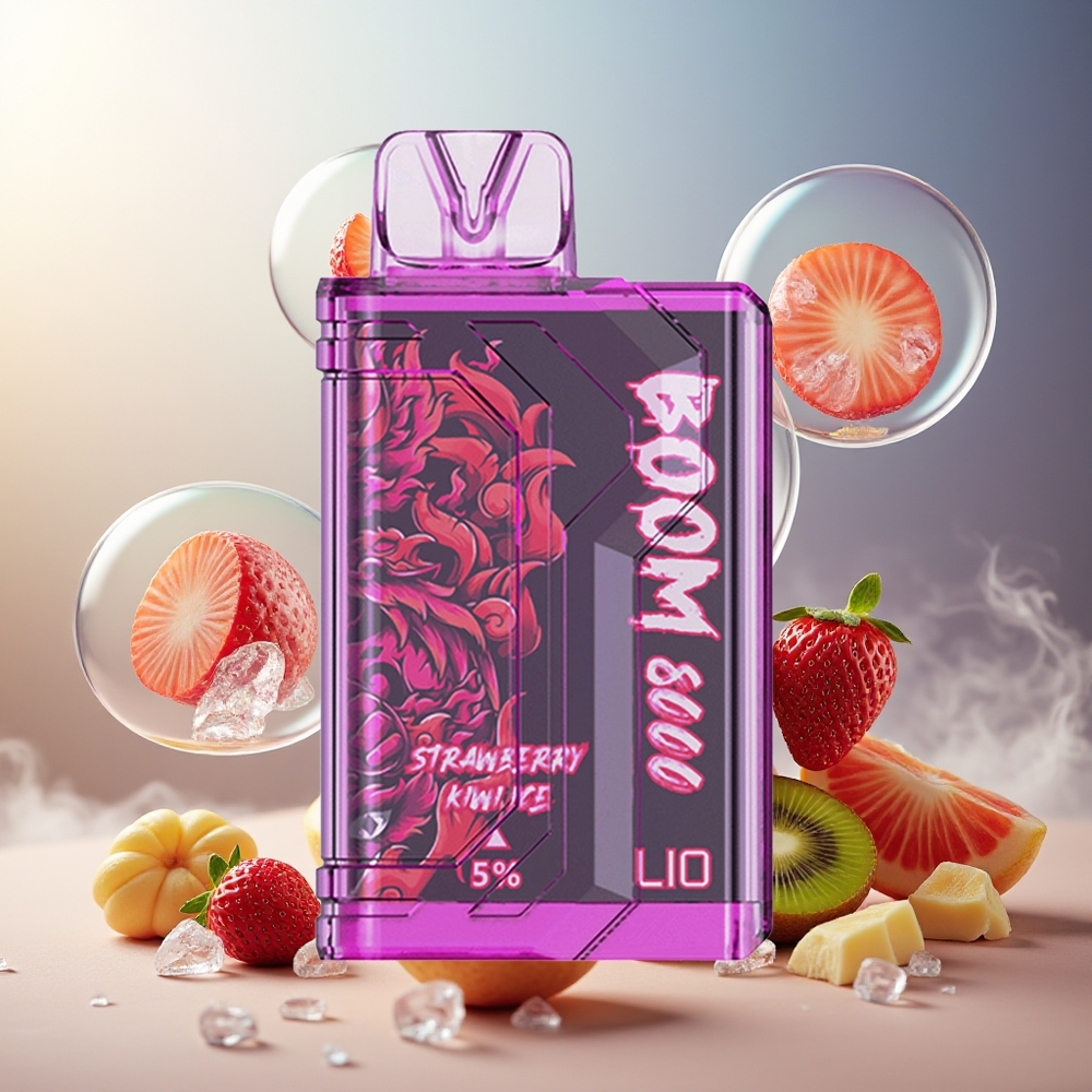 Partihandel Sverige LIO BOOM PRO 8000 Puffs 15ml Jordgubb Kiwi Is