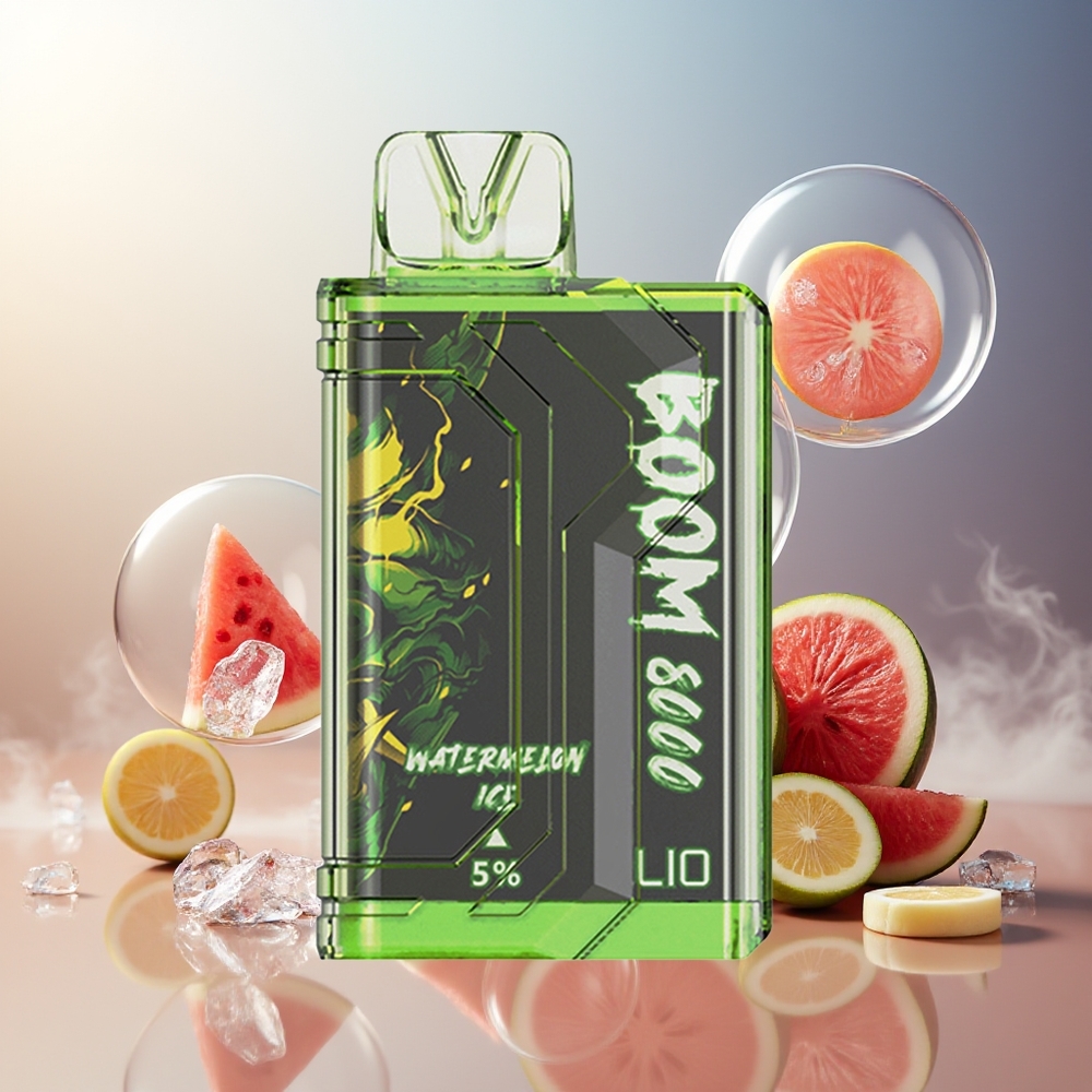 Partihandel Sverige LIO BOOM PRO 8000 Puffs Disposable Vattenmelon Is 650mAh Mesh 15ml 5%