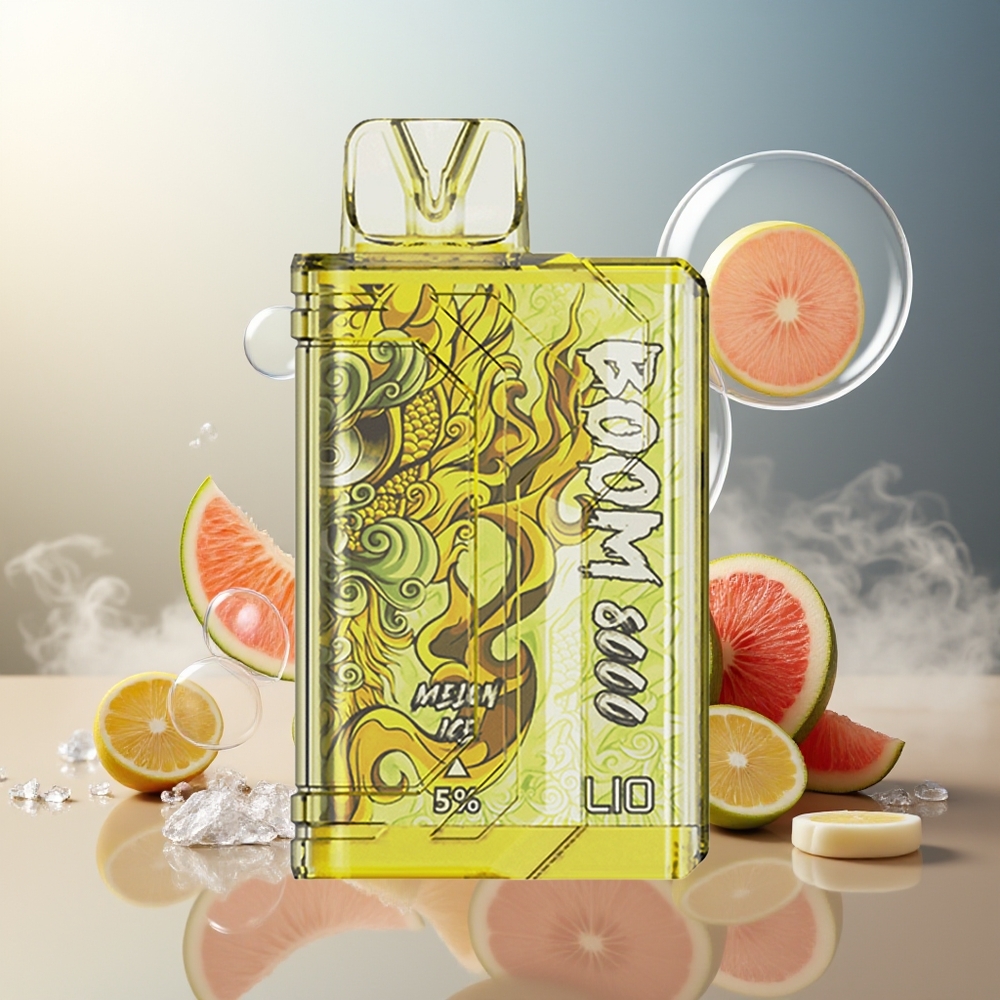 Partihandel Sverige LIO BOOM PRO 8000 Puffs Engångs Vape Melon Is 15ml 5% Mesh Coil