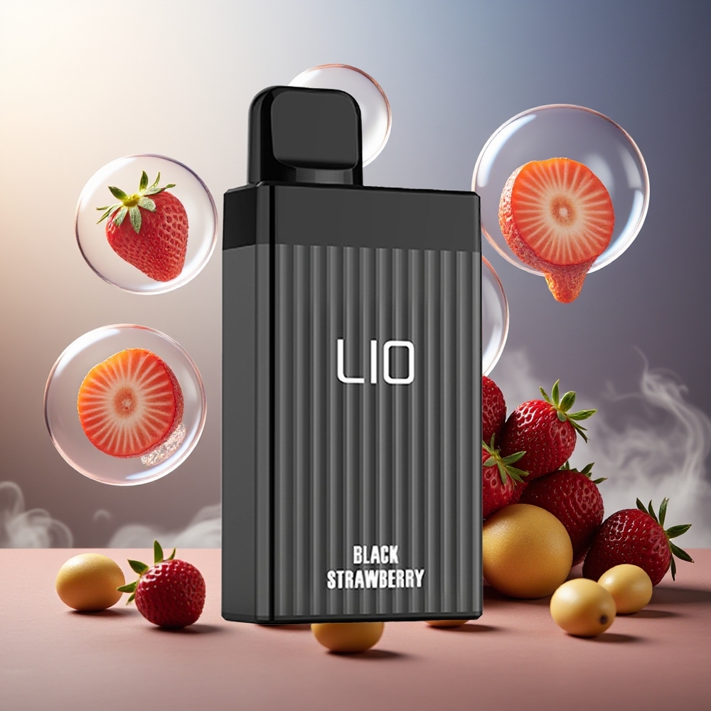 Partihandel Sverige LIO BOXX 4000 Puffs Engångs Vape Svart Jordgubb 10ml 650mAh