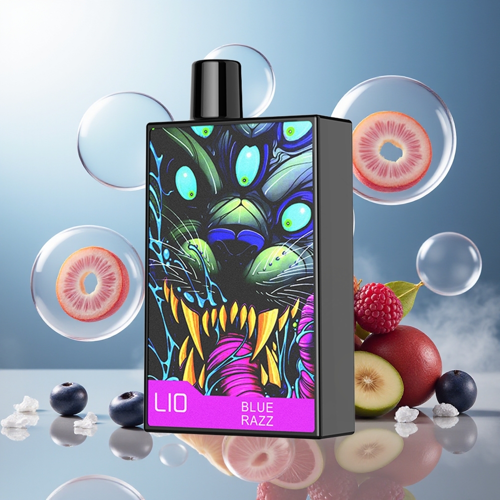 Partihandel Sverige LIO CAPO 4500 Puffs Engångs Vape Blå Hallon 12ml 600mAh