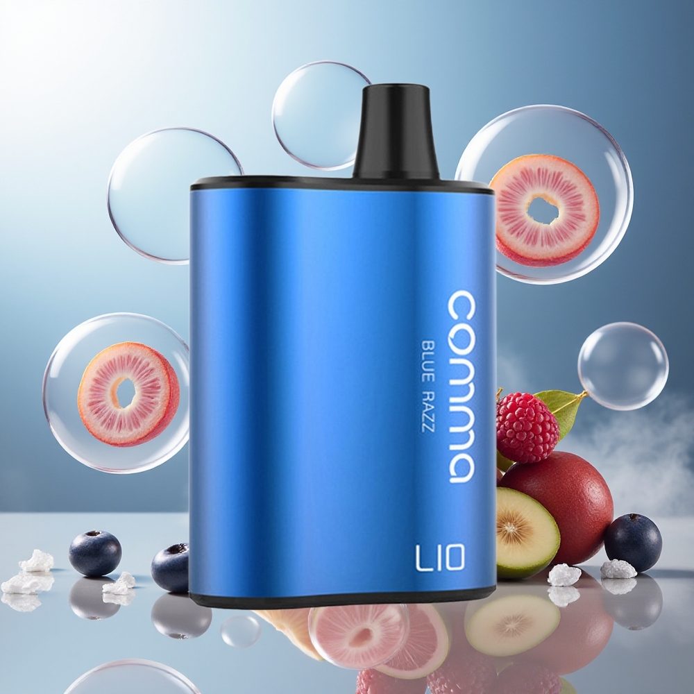 Partihandel Sverige LIO COMMA 5000 Blå Hallon 15ml 900mAh