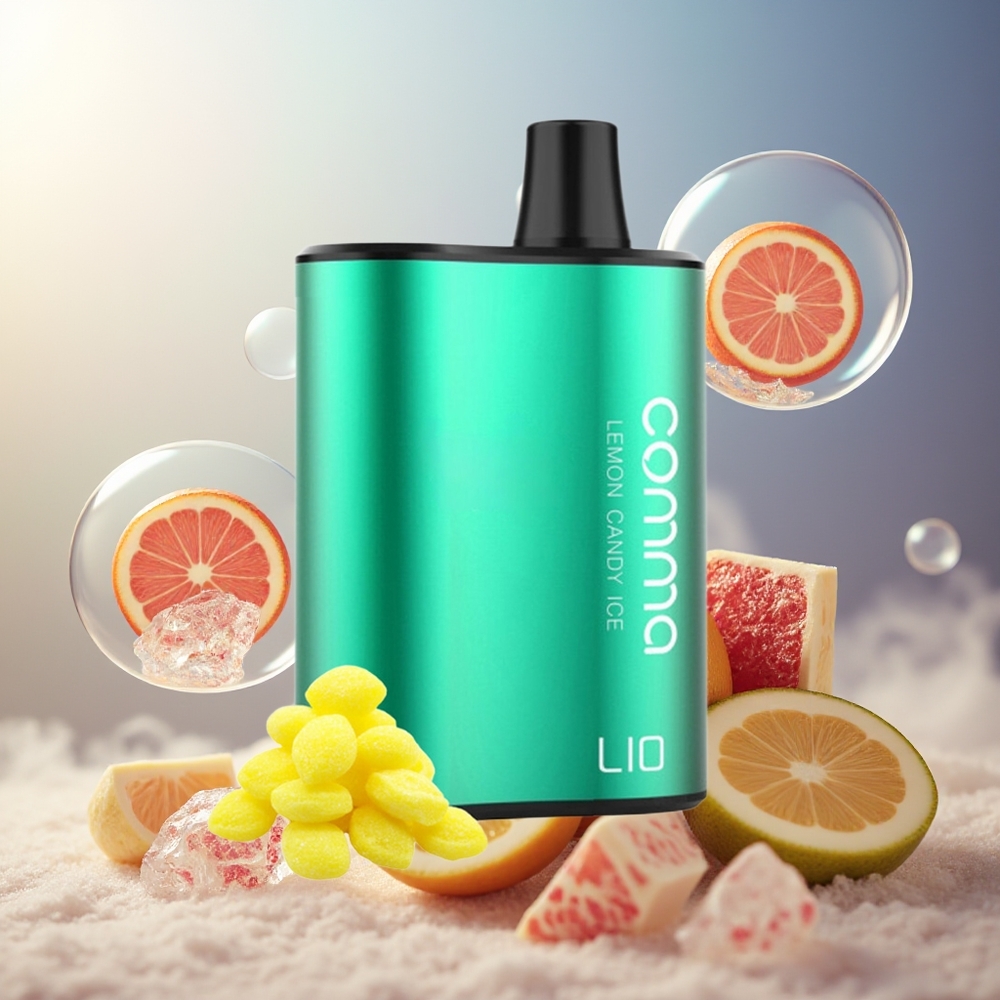 Partihandel Sverige LIO COMMA 5000 Puffs Engångs Vape Citron Godis Is 15ml 900mAh
