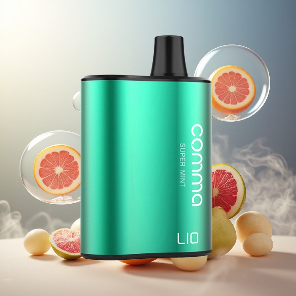 Partihandel Sverige LIO COMMA 5000 Puffs Engångs Vape Supermynta 15ml 900mAh