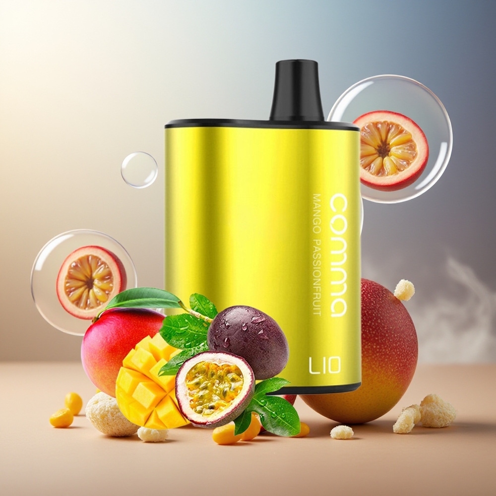 Partihandel Sverige LIO COMMA 5000 Puffs Engångsvape Mango Passionsfrukt 15ml 900mAh