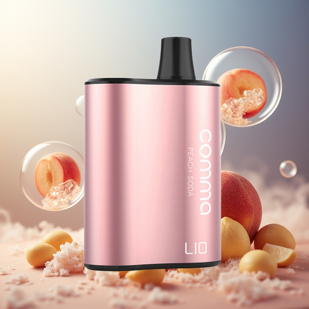 Partihandel Sverige LIO COMMA 5000 Puffs Engångsvape Persikosoda 15ml 900mAh