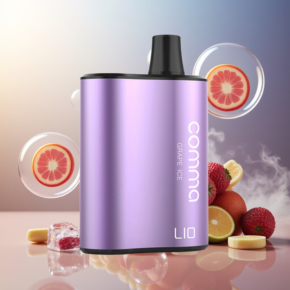 Partihandel Sverige LIO COMMA 5000 Puffs Vindruvor Is 15ml