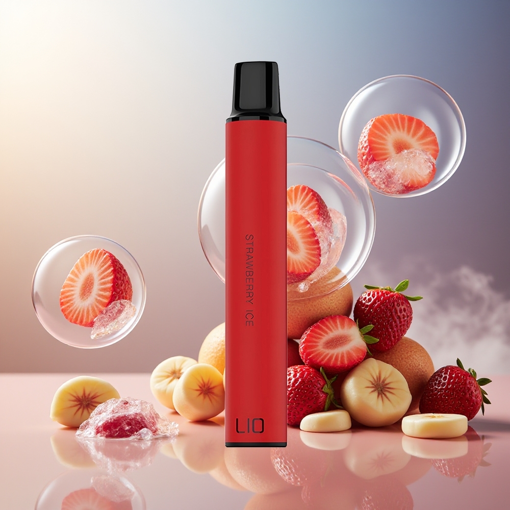Partihandel Sverige LIO Mini 600 Puffs Aluminum Alloy Jordgubb Is