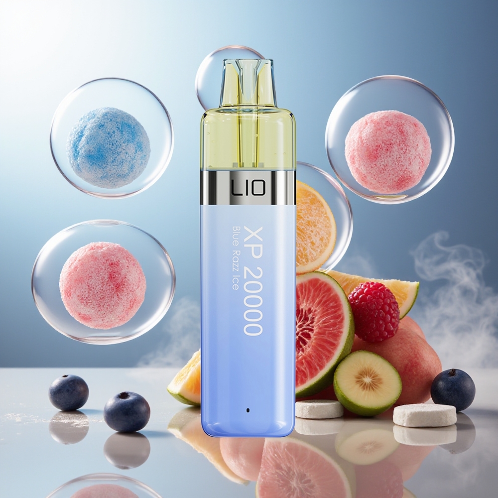 Partihandel Sverige LIO XP 20000 Puffs Blå Hallon Is 12ML 900mAh