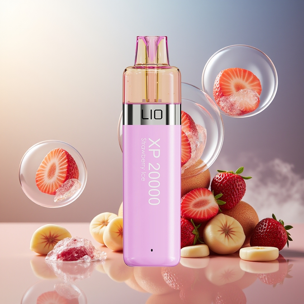 Partihandel Sverige LIO XP 20000 Puffs Engångs Vape Jordgubb Is 12ML 900mAh TYPE-C
